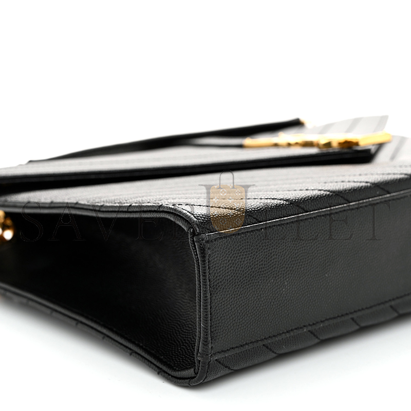 Y*L envelope matelasse large shoulder bag in black 1543620 (31*22*7.5cm)